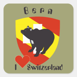 Adesivo Quadrado Suíça Suisse Svizzera Svizra Switzerland Kleber