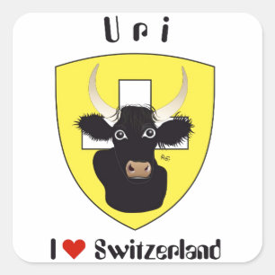 Adesivo Quadrado Suíça Suisse Svizzera Svizra Switzerland Kleber