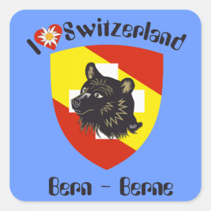 Adesivo Quadrado Suíça Suisse Svizzera Svizra Switzerland Kleber