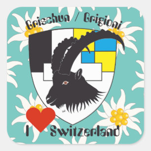 Adesivo Quadrado Suíça Suisse Svizzera Svizra Switzerland Kleber