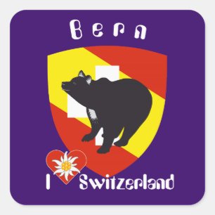Adesivo Quadrado Suíça Suisse Svizzera Svizra Switzerland Kleber