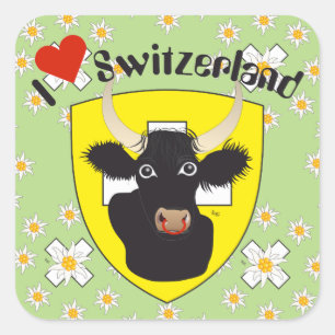 Adesivo Quadrado Suíça Suisse Svizzera Svizra Switzerland Kleber