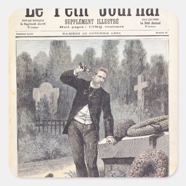 Adesivo Quadrado Suicídio do General Georges Ernest (Frente)