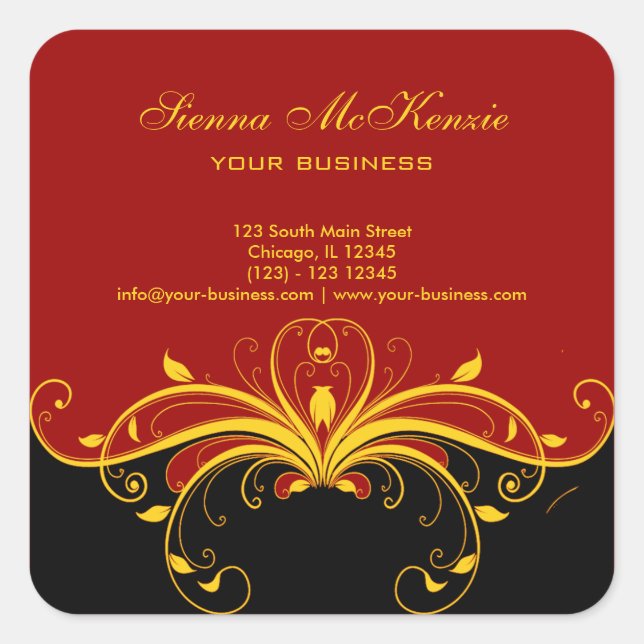 Adesivo Quadrado Sujidade Dourada (Frente)