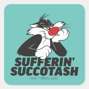 Adesivo Quadrado Sulking SYLVESTER™ "Sofferin' Succotash"