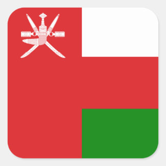 Adesivo Quadrado Sultanato de Oman Flag