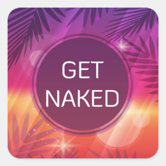 Adesivo Quadrado Summer Beach Palm Fica Nua