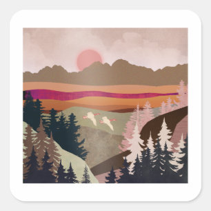 Adesivo Quadrado Summer Geese