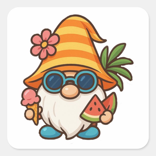 Adesivo Quadrado Summer Gonk (Frente)
