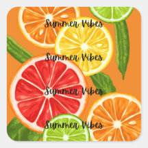 Summer Vibes Citrus Design, Gráfico Colorido de Fr