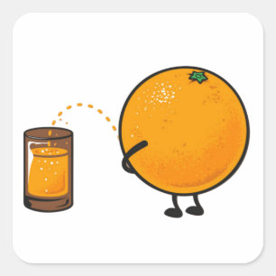 Adesivo Quadrado Sumo de laranja