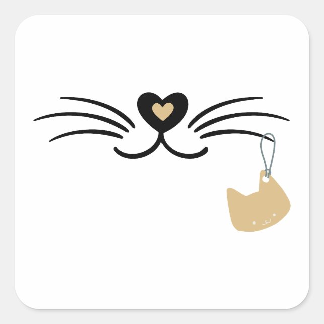 Adesivo Quadrado Sumos de gato (Frente)