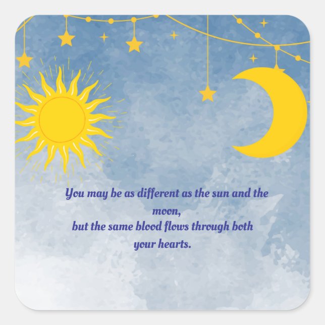 Adesivo Quadrado Sun e Moon Twin Sticker (Frente)