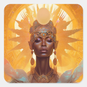 Adesivo Quadrado Sun Goddess Fantasy Art