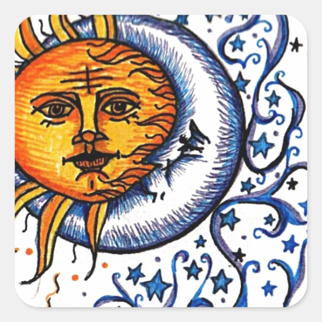 ADESIVO QUADRADO SUN MOON ART DESIGN (Frente)
