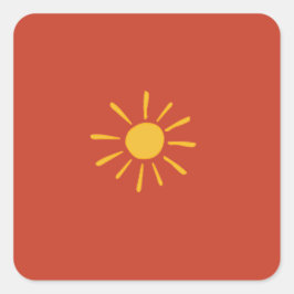 Adesivo Quadrado Sun Stickers