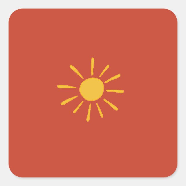 Adesivo Quadrado Sun Stickers (Frente)