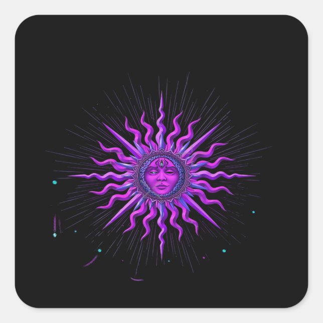 Adesivo Quadrado Sun - Whimsigoth Graphic (Frente)