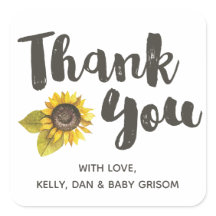 Sunflower Obrigado Sticker