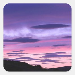 Adesivo Quadrado Sunset de invasão de alienígena