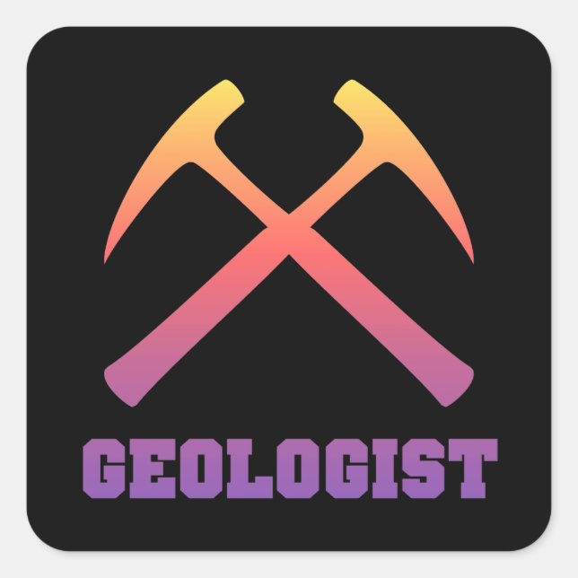 Adesivo Quadrado Sunset Geologista Sticker (Frente)