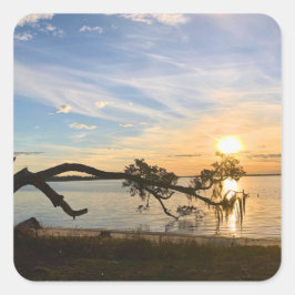 Adesivo Quadrado Sunset Over East Bay