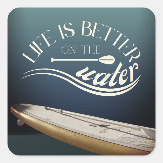 Adesivo Quadrado SUP se levante remarrando decoração (Frente)