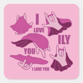 Adesivo Quadrado Super-herói ILY - Design ASL