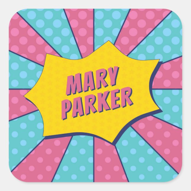 ADESIVO QUADRADO SUPER (PINK) (Frente)