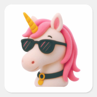 Adesivo Quadrado super soft unicorn-style plush style
