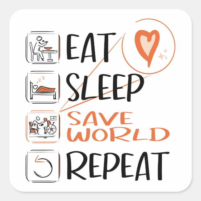 Adesivo Quadrado "Supercuidadores/Assistentes de Enfermagem" salvan (Frente)