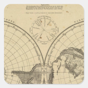 Adesivo Quadrado Superfície da terra do mundo