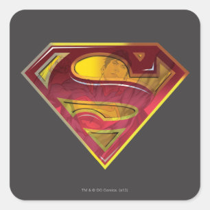 Adesivo Quadrado Superman S-Shield   Reflection Logo