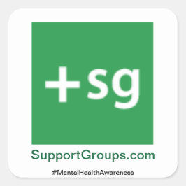 Adesivo Quadrado SupportGroups.com #MentalHealthConsciência