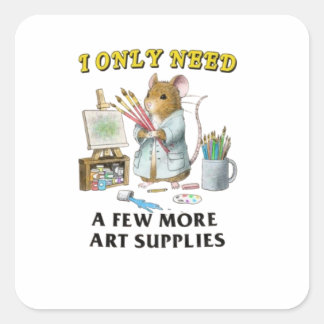 Adesivo Quadrado Suprimentos de Arte Unisex