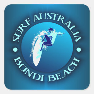 Adesivo Quadrado Surf Austrália (Bondi)