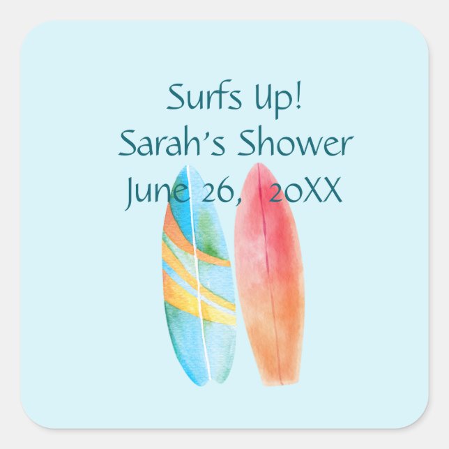 Adesivo Quadrado Surf Azul (Frente)