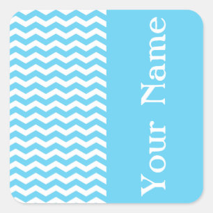 Adesivo Quadrado Surf Barbados Wave Chevron com nome