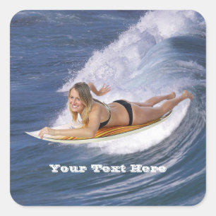 Adesivo Quadrado Surf! Pegue A Onda!