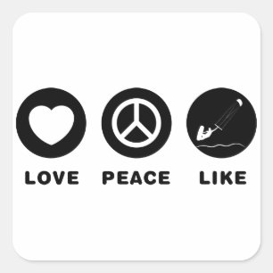 Adesivo Quadrado Surfar do papagaio