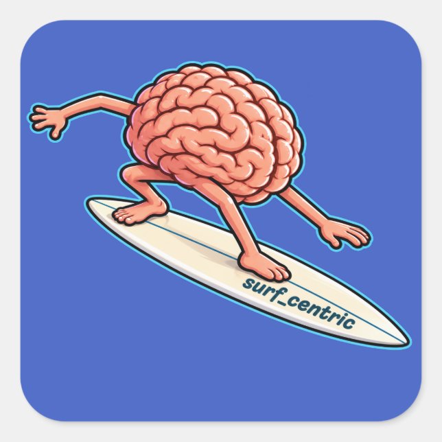 Adesivo Quadrado Surfe Mental (Frente)