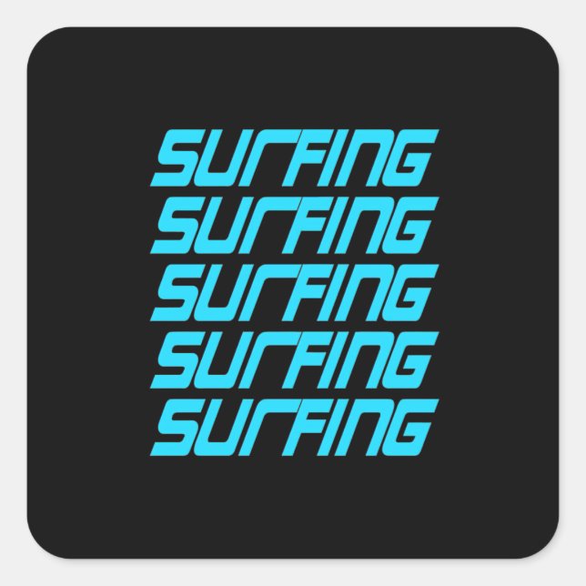 Adesivo Quadrado Surfing (Frente)