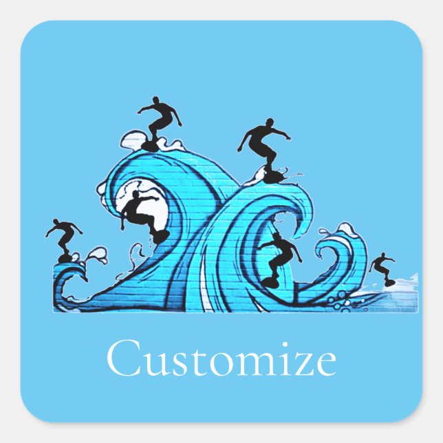 Adesivo Quadrado Surge em todos os lugares Thunder_Cove (Frente)