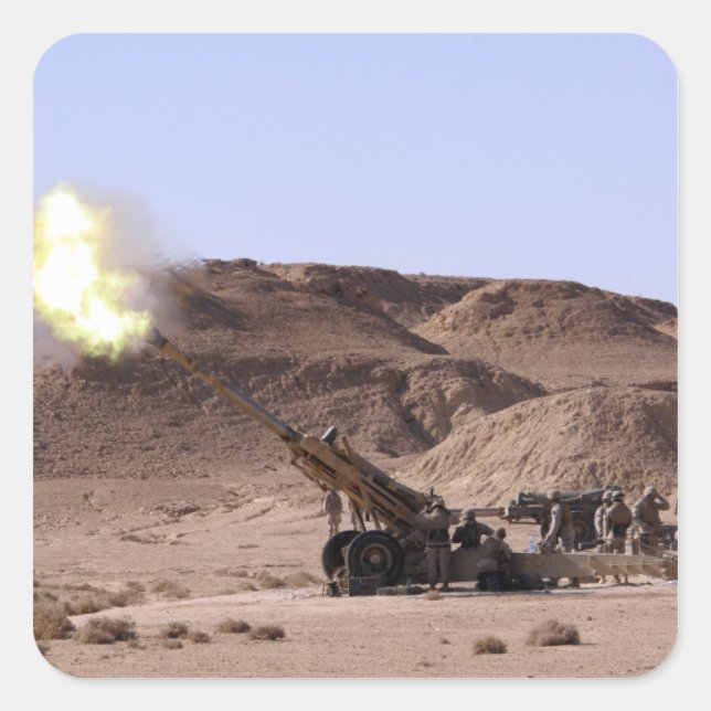 Adesivo Quadrado Surgem chamas e fumos do focinho (Frente)