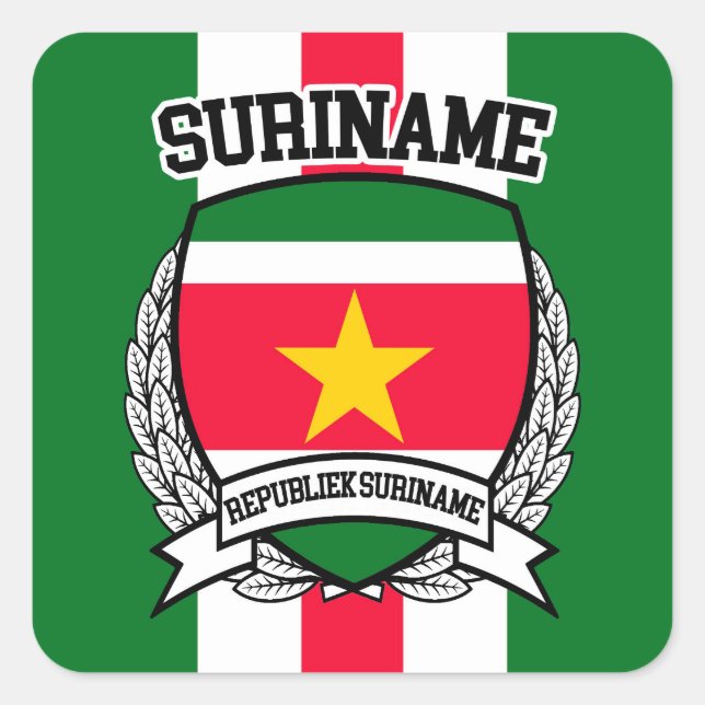 Adesivo Quadrado Suriname (Frente)