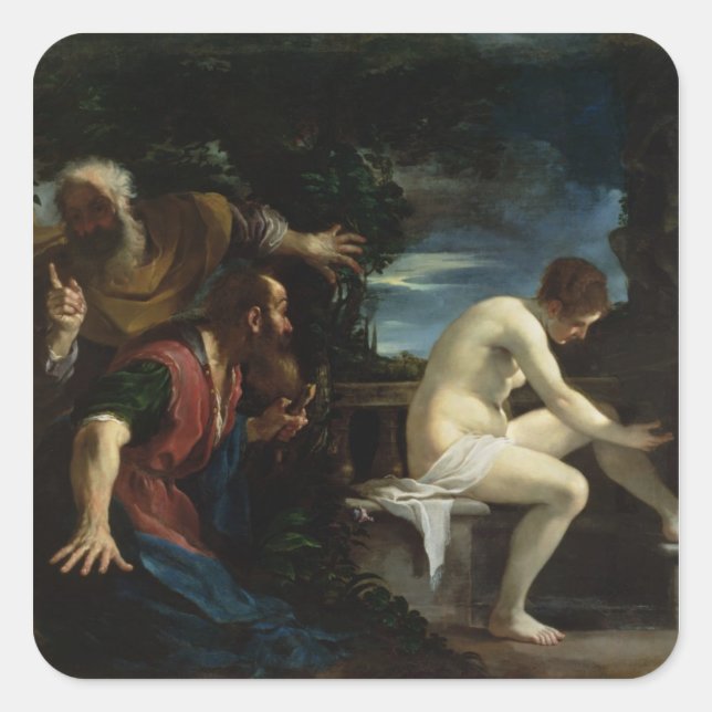 Adesivo Quadrado Susanna e os Anciãos (Frente)