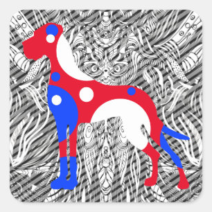 Adesivo Quadrado Süße Deutsche Dogge