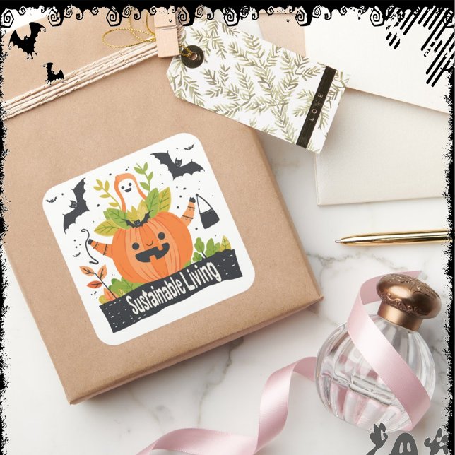 Adesivo Quadrado SustainableLiving | ExDesigner | Halloween (Criador carregado)