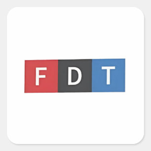 Adesivo Quadrado Sutil Anti-Trump FDT Anti-Maga Democratas