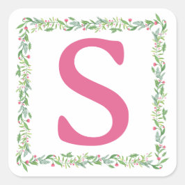 Adesivo Quadrado Swag Evergreen do Grande Milênio | Monograma